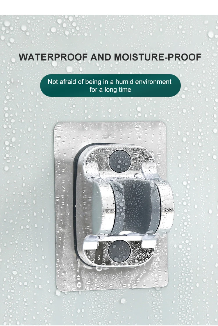Universal Showerhead Holder Bracket Wall Mounted Punch Free Household Adjustable Shower Self Adhesive Bathroom Accessories