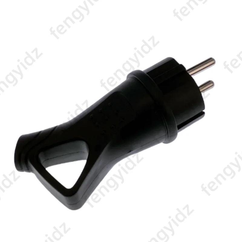 EU Rubber Waterproof Socket Plug Electrial Grounded European Connector With Cover IP54 For DIY Power Cable Cord 16A 250V