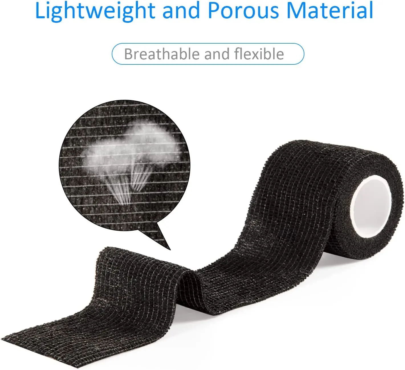 3/6/12/24/48 PCS Tattoo Grip Cover Wrap Disposable Black Bandage For Tattoo Grip Bandage Machine Tape Tube Accessories