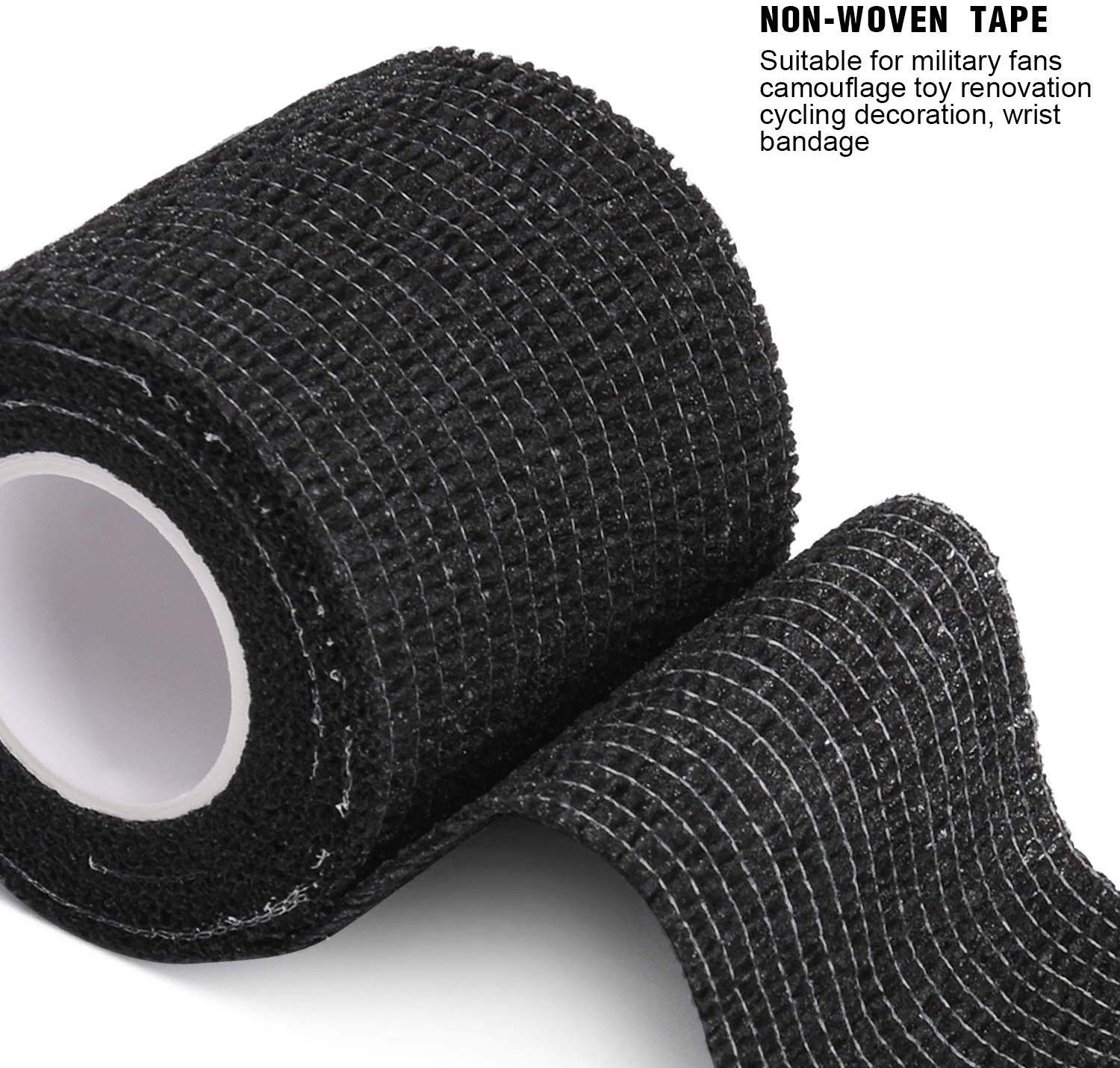 3/6/12/24/48 PCS Tattoo Grip Cover Wrap Disposable Black Bandage For Tattoo Grip Bandage Machine Tape Tube Accessories