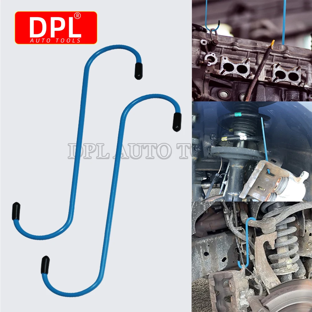 Car Brake Caliper Hooks Auto Brake Caliper Hangers Hooks with Rubber Tips Universal Tools for Brake Bearing Axle Suspension Work