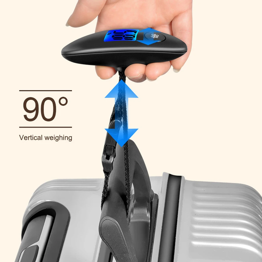 40kg/100g Portable Luggage Scale High Precision Travel Digital Hanging Scales With Webbing Belt LCD Digital Electronic Luggage