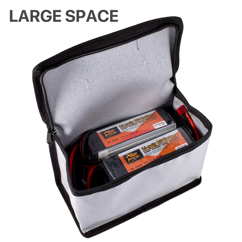 Lipo Guard Safety Bag Fireproof Explosion-Proof Portable Lipo Safety Bag for RC FPV Racing Drone Car Battery Safe