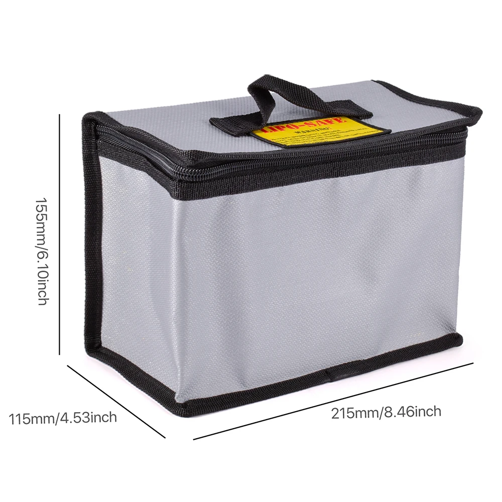 Lipo Guard Safety Bag Fireproof Explosion-Proof Portable Lipo Safety Bag for RC FPV Racing Drone Car Battery Safe