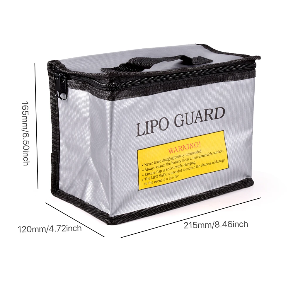 Lipo Guard Safety Bag Fireproof Explosion-Proof Portable Lipo Safety Bag for RC FPV Racing Drone Car Battery Safe
