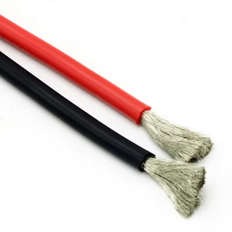 10 Meter/Lot High Quality Wire Silicone 10 12 14 16 18 20 22 24 26 28 30 AWG 5m Red and 5m Black Color