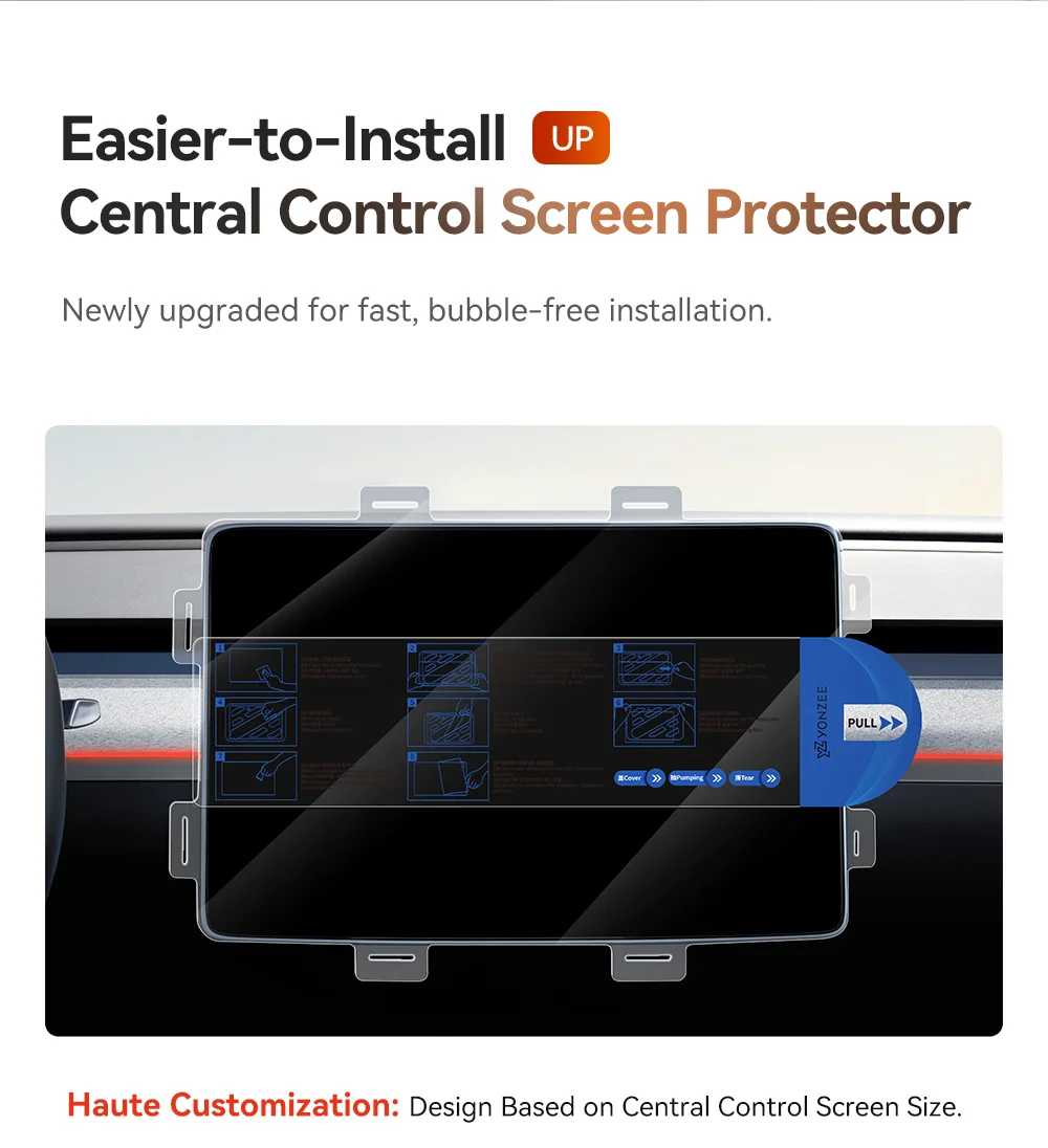 YZ For Tesla Model 3/Y/YL Highland 2025 2026 Tempered Glass Film Protector Matte Glare HD Center Control Touch Screen protector