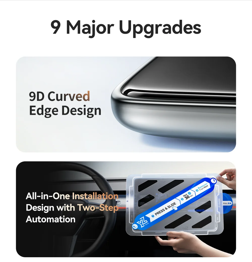 YZ For Tesla Model 3/Y/YL Highland 2025 2026 Tempered Glass Film Protector Matte Glare HD Center Control Touch Screen protector