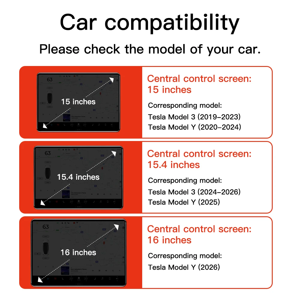 YZ For Tesla Model 3/Y/YL Highland 2025 2026 Tempered Glass Film Protector Matte Glare HD Center Control Touch Screen protector