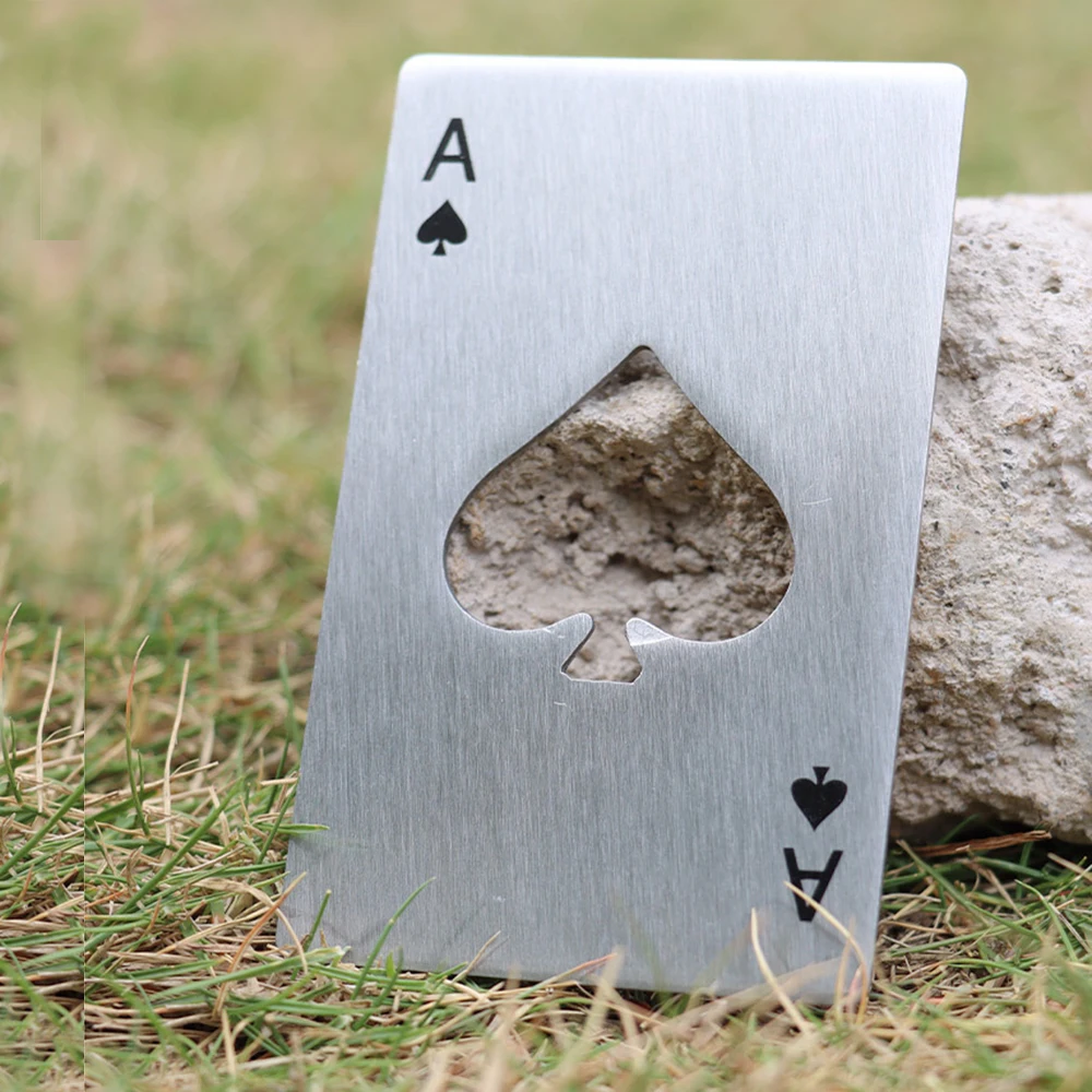Stainless Steel Spades A Winemaker Bottle Opener Playing Cards Bottle Opener Credit Card Beer Bottle Opener