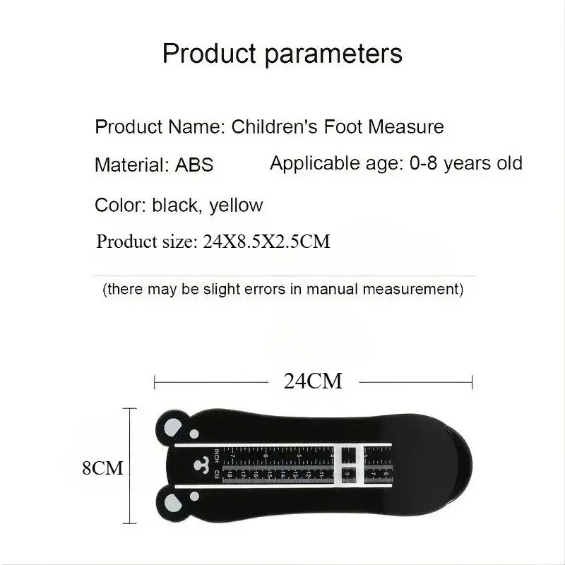 Kids Toddler Foot Measure Gauge Shoes Size Measuring Ruler Tool Baby Boy Girl Children's Foot Length Measuring Ruler Fittings