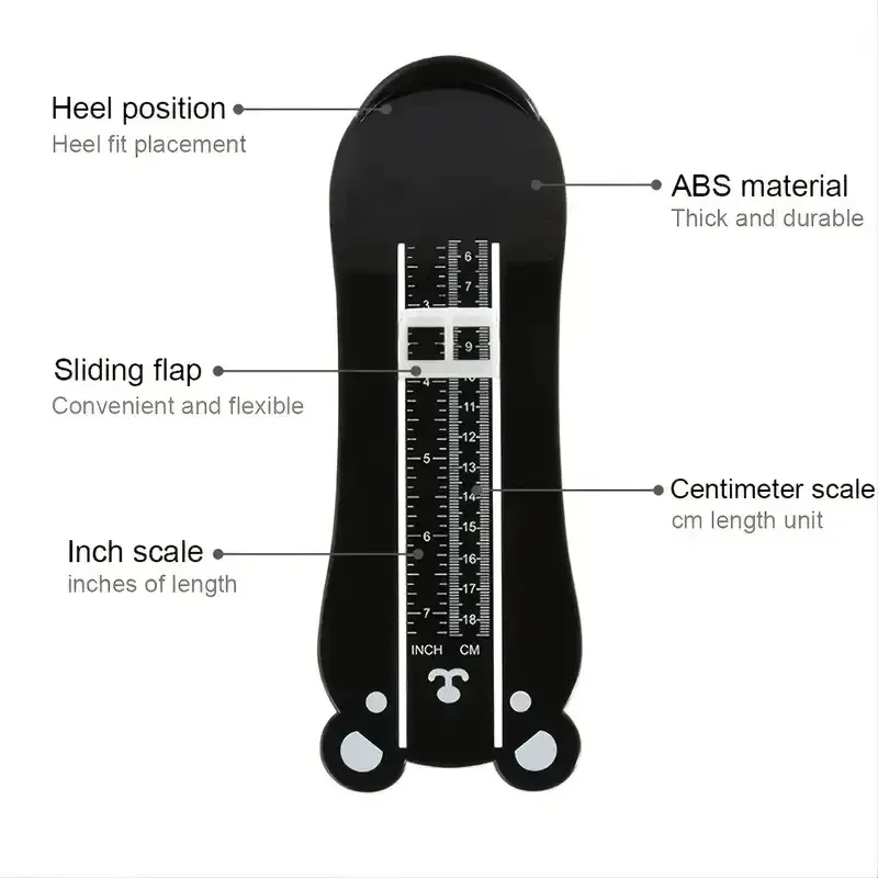 Kids Toddler Foot Measure Gauge Shoes Size Measuring Ruler Tool Baby Boy Girl Children's Foot Length Measuring Ruler Fittings