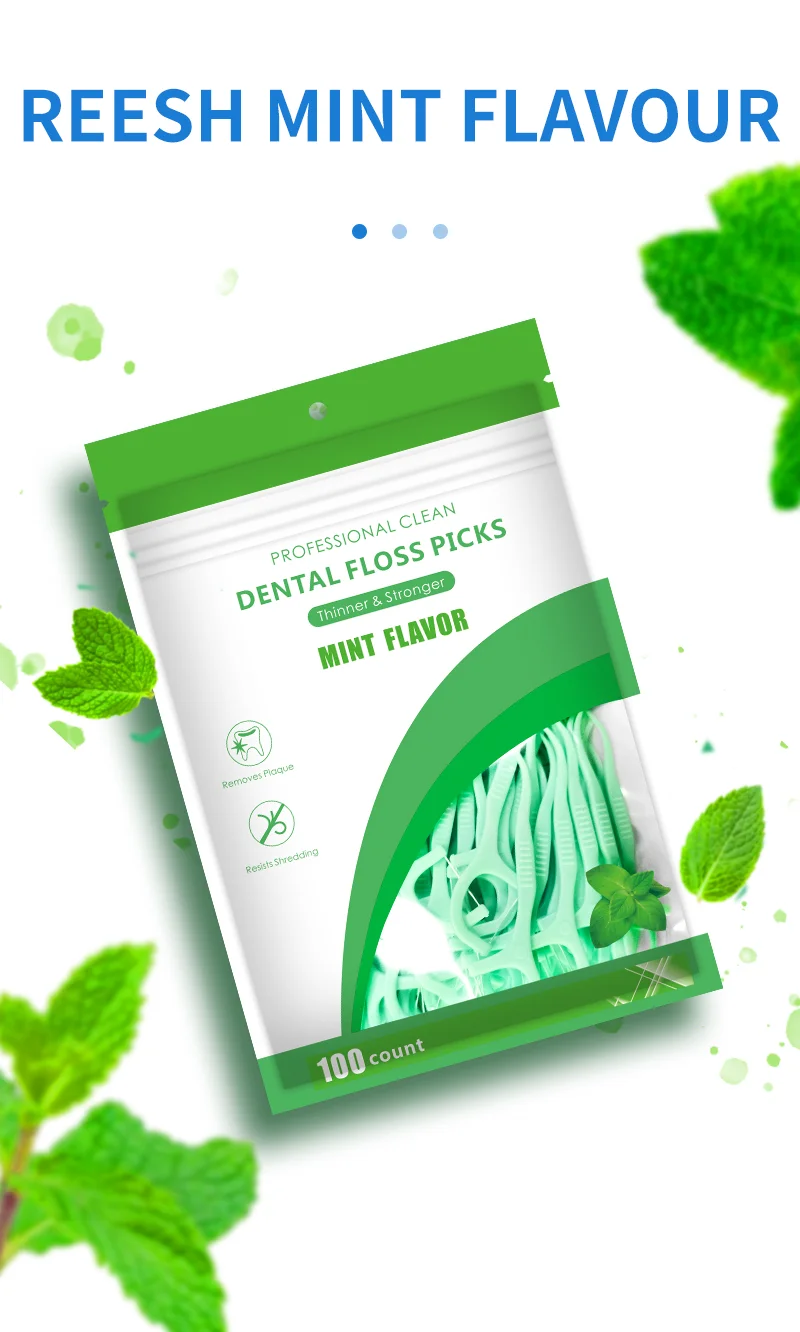 500/300/100pcs ultra-fine mint flavored toothpicks, safe high-end toothpick sticks, plastic toothpicks