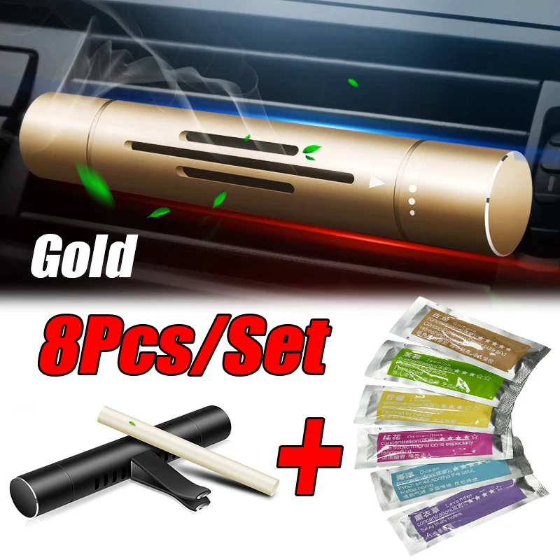 8Pc/Set Car Air Vent Perfume Car Air Freshener Flavoring Smell Aroma Car Perfumes Air Freshener Parfum Auto Interior Accessories