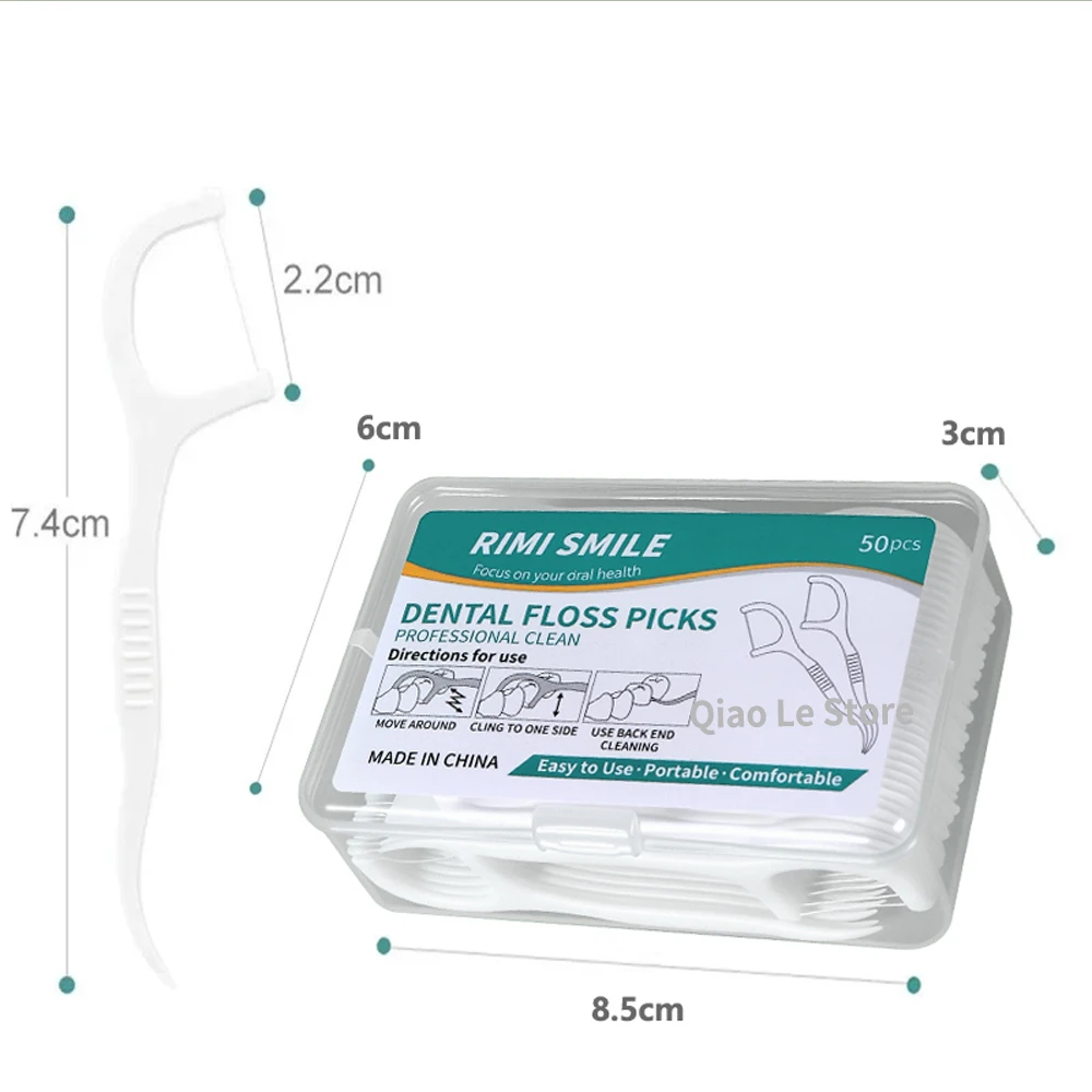 1/2/5/10 Box Portable Disposable Dental Floss Plastic Toothpick High-tension Dental Floss Stick Dental Floss Box Oral Care