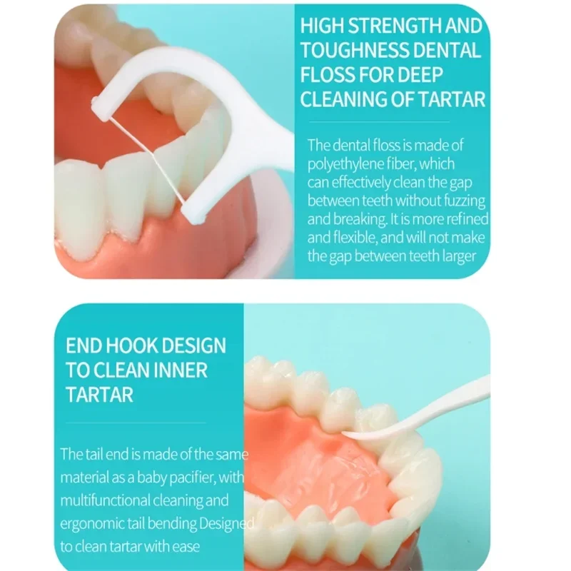 1/2/5/10 Box Portable Disposable Dental Floss Plastic Toothpick High-tension Dental Floss Stick Dental Floss Box Oral Care