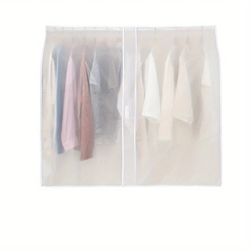1pc Household Clothing Dust-proof Cover Translucent Dust-proof Clothing Cover Wardrobe Storage Suit Hanging Bag Dust-proof Bag