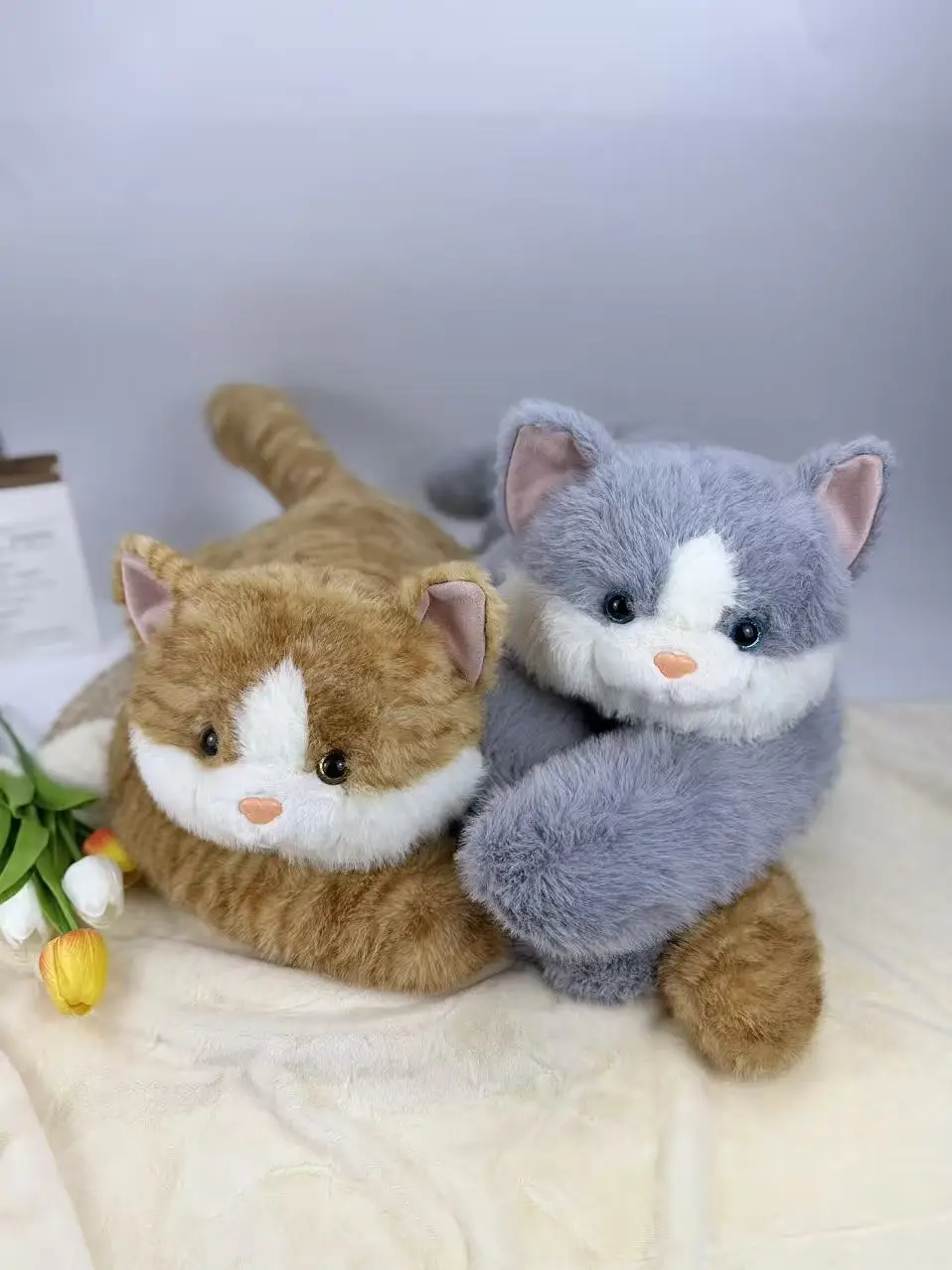 50/60/65cm Long Arm Stuffed Animal Arm Weighted Soft Plush Pillow Raccoon Koala Bear Sloth Dinosaur Gift for Boys and Girls