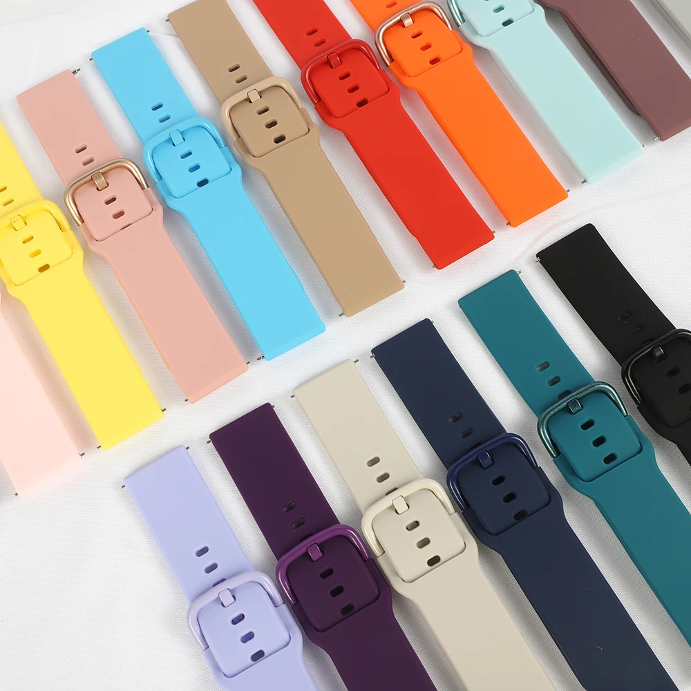 Strap For Amazfit Bip Max/6 5/balance 3 2/Active Max/2/GTS 4 Series Silicone Correa Bracelet 20mm/22mm Quick Release Watch Band