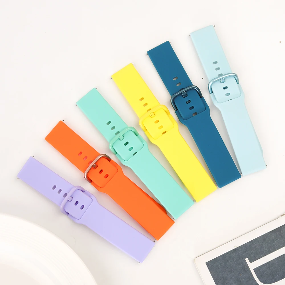 Strap For Amazfit Bip Max/6 5/balance 3 2/Active Max/2/GTS 4 Series Silicone Correa Bracelet 20mm/22mm Quick Release Watch Band