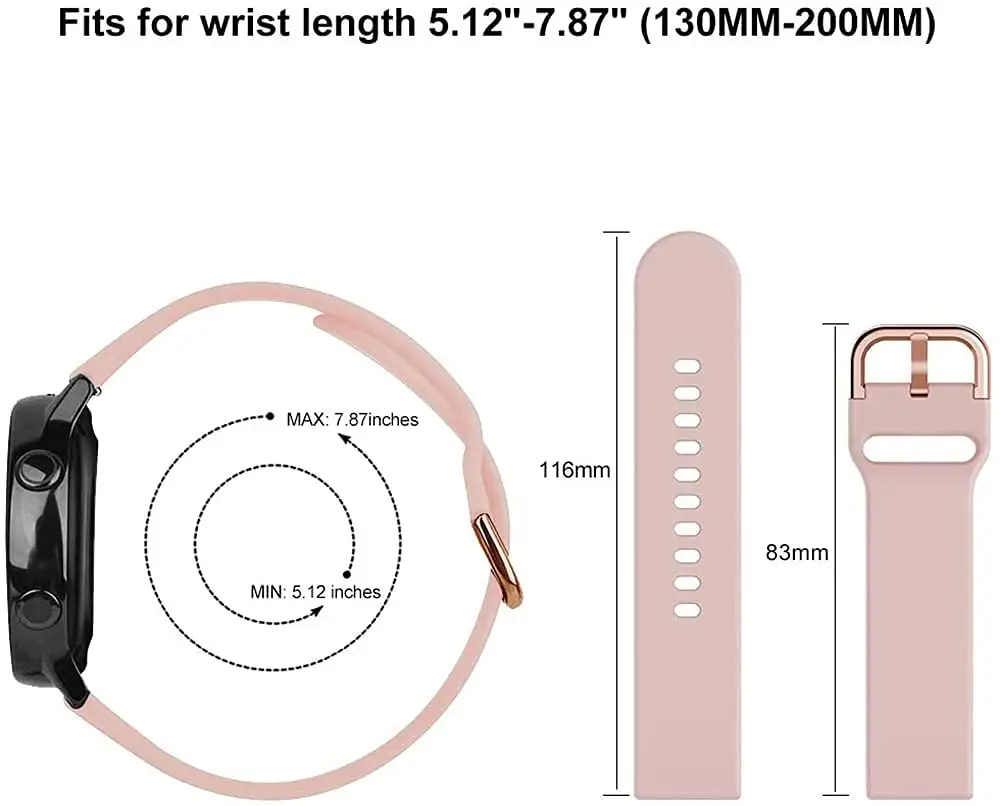 Strap For Amazfit Bip Max/6 5/balance 3 2/Active Max/2/GTS 4 Series Silicone Correa Bracelet 20mm/22mm Quick Release Watch Band