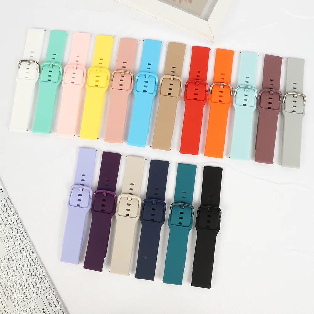 Strap For Amazfit Bip Max/6 5/balance 3 2/Active Max/2/GTS 4 Series Silicone Correa Bracelet 20mm/22mm Quick Release Watch Band