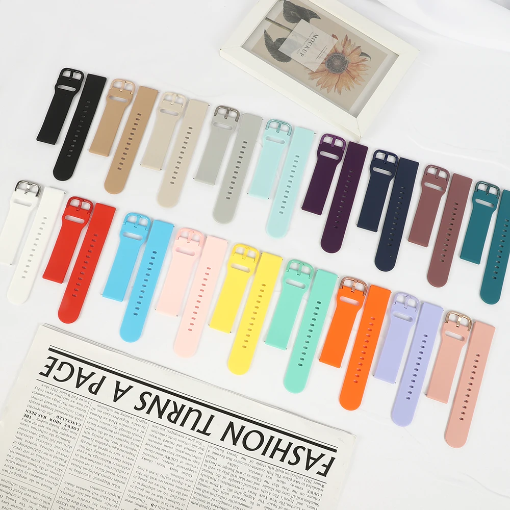Strap For Amazfit Bip Max/6 5/balance 3 2/Active Max/2/GTS 4 Series Silicone Correa Bracelet 20mm/22mm Quick Release Watch Band