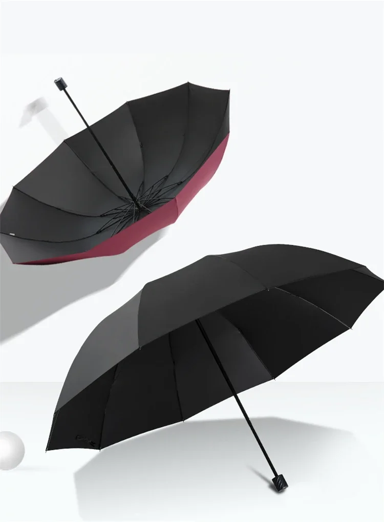 130CM Oversized Folding Umbrella Windproof and Waterproof Large Sun and Rain Umbrella for Travel and Family Use