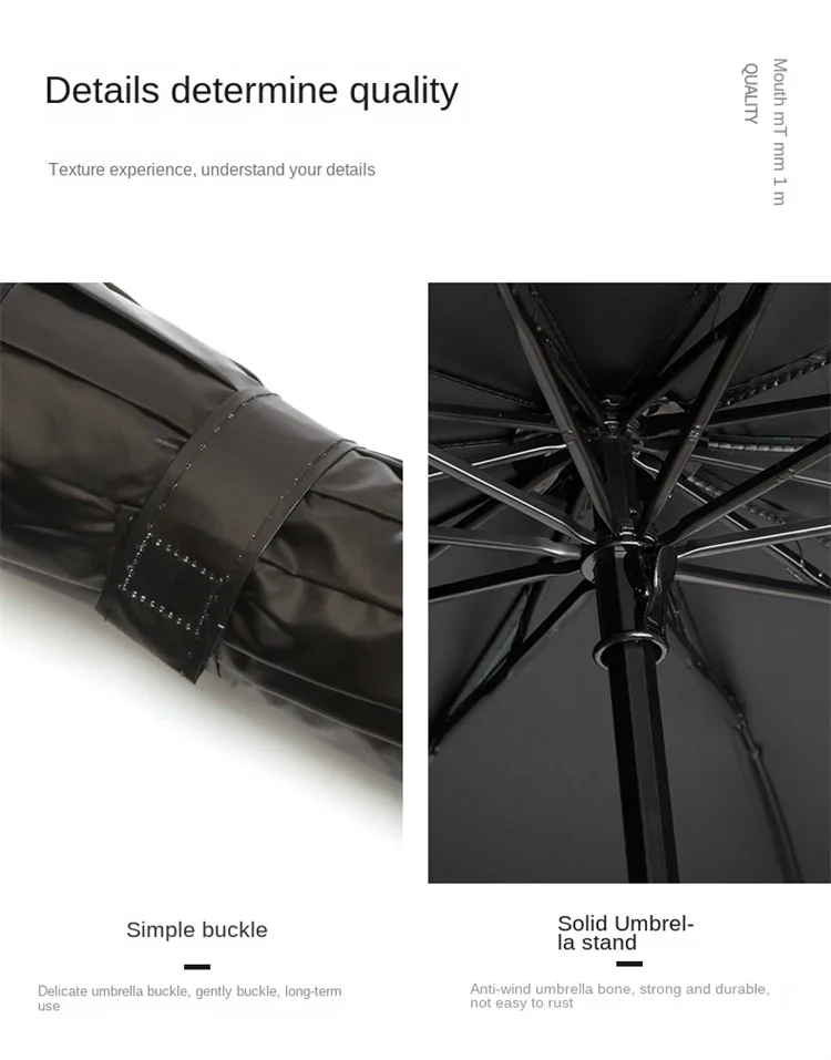 130CM Oversized Folding Umbrella Windproof and Waterproof Large Sun and Rain Umbrella for Travel and Family Use