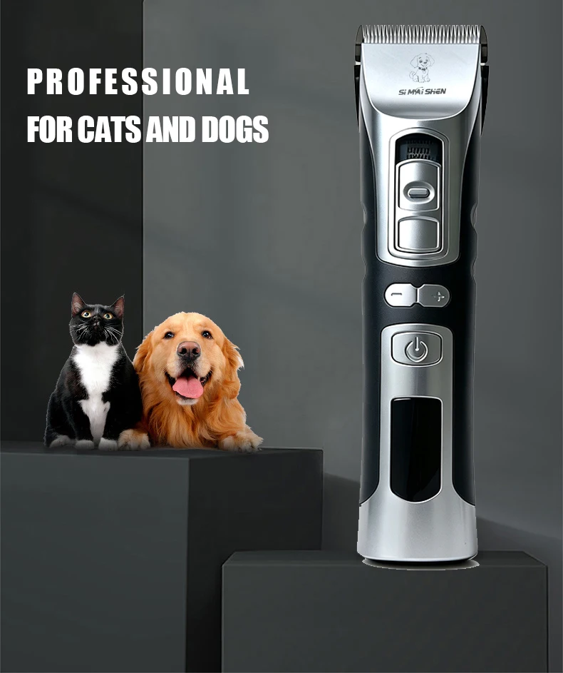 High Power Smart Dog Clippers Grooming Trimmer Pet Haircut Machine for Dogs Grooming Cutter Rechargeable Detachable Blade