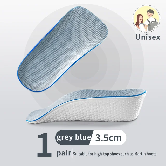 1 Pair of Halloween Decorations 1.5/2.5/3.5 cm Arch Support Height Increase Insole Elastic Lift Men's and Women's Insoles