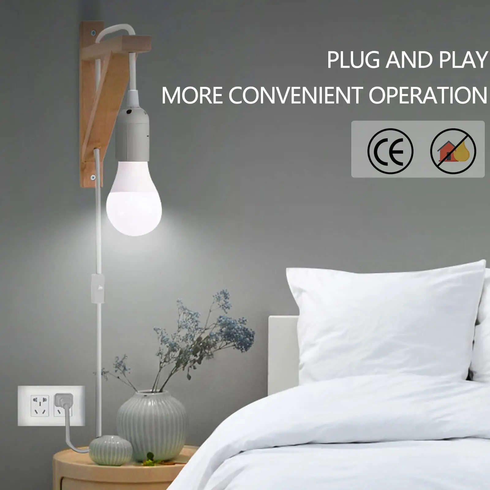 EU Plug 3.5m 6m Power Cord Cables E27 Lamp Base Holder With Switch Wire For Pendant Led Bulbs Fixture Hanglamp Suspension Socket
