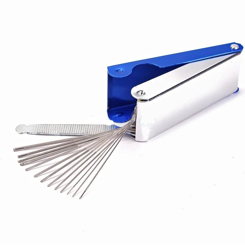 Metal 13 Sizes Long Shaft Files Electric Guitar Bass Ukulele Saddle with Nut Polish Tools