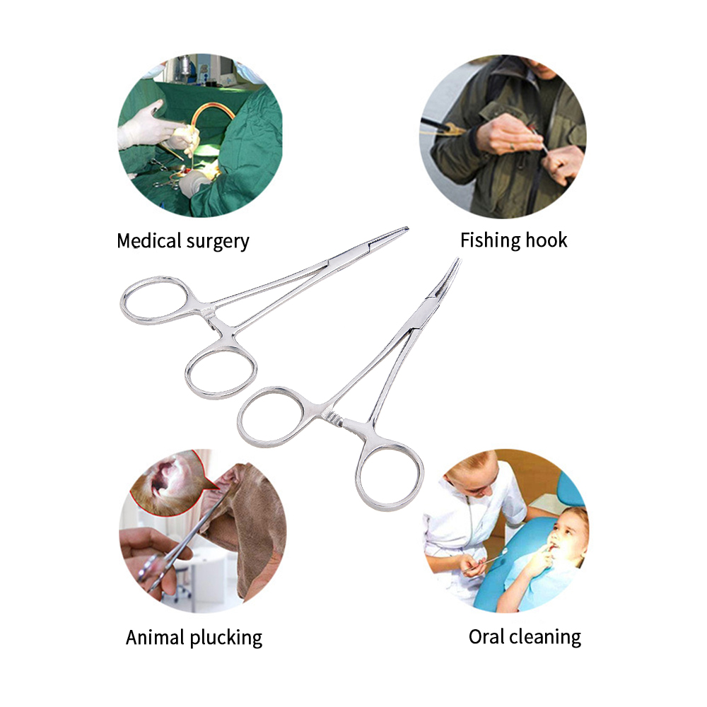 Hand Tool 12.5 16 18cm Hemostatic Forceps Pet Hair Clamp Fishing Locking Pliers Epilation Tools Curved/Straight Tip Cutter Tool