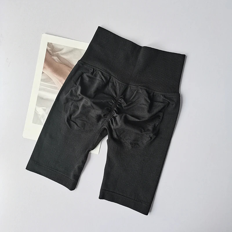 Summer Seamless Yoga Shorts High Waist Workout Shorts Women Sexy Booty Tummy Control Gym Leggings Breathable Running Shorts