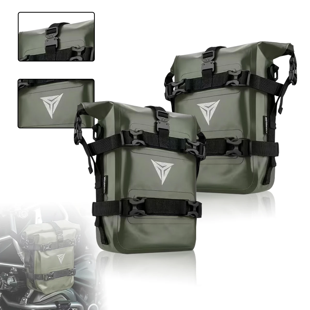 For R1200GS R1250GS ADV For HONDA NC750X CB500X Motorcycle Frame Crash Bars Waterproof Bag Bumper Repair Tool Placement Bag