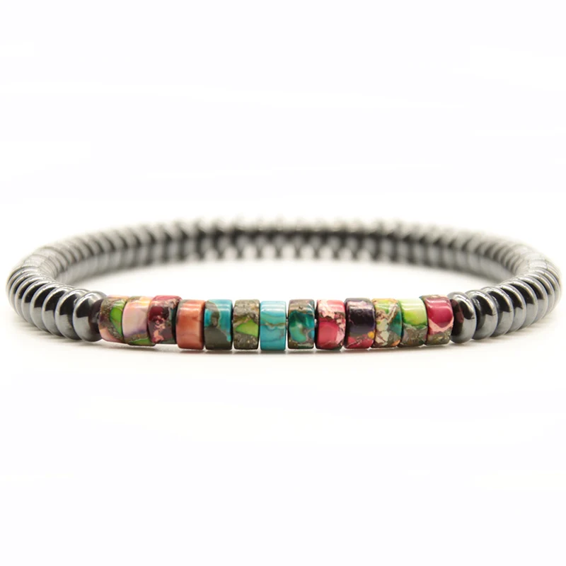 Minimalist Natural Wood Bracelets Unisex 6mm Hematite Imperial Beaded Braslet Meditation Yoga Braclet Leisure Accessories Joias
