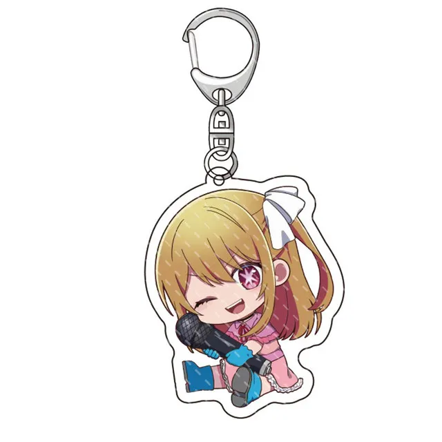 Anime Oshi No Ko Keychain Ai Hoshino Ruby Hoshino Kana Arima Cartoon Cosplay Figures Pendant Key Chain Ring Jewelry Accessories