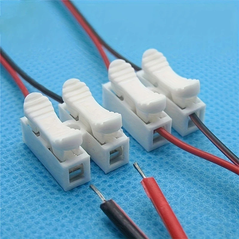 20pcs No Solding Welding Quick 2P Cable Wire Connector No Screw Terminal Block Spring Clamp
