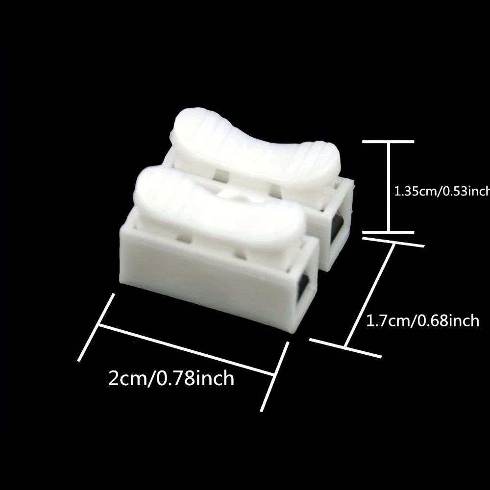 20pcs No Solding Welding Quick 2P Cable Wire Connector No Screw Terminal Block Spring Clamp