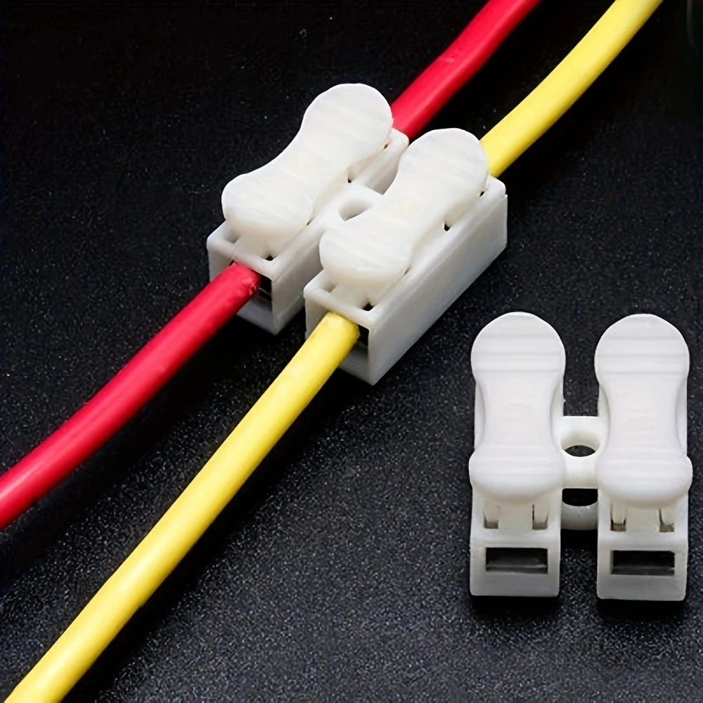 20pcs No Solding Welding Quick 2P Cable Wire Connector No Screw Terminal Block Spring Clamp