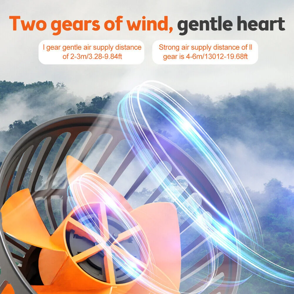 Car Fan 360° Adjustable 3 Head Air Fan Automotive Electric Fan USB/12V/24V Fan 2 Speeds Car Silent Fan For Home Desk Office&Car