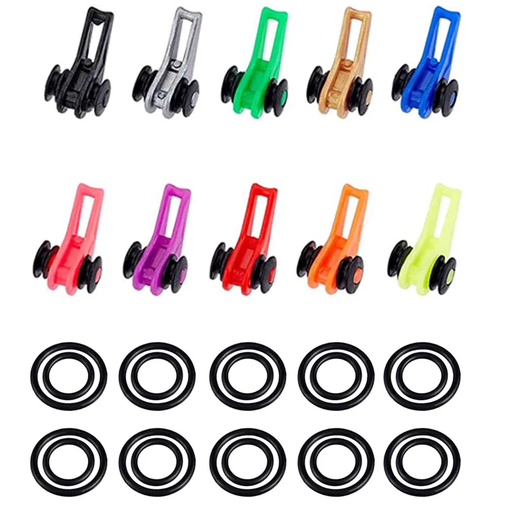 Fishing Bait Keeper 10PCS Mixed Colors Secure Holder Hook Ring Worm Lure Clasp Angle Hanger for Rod Jig Casting Tackle