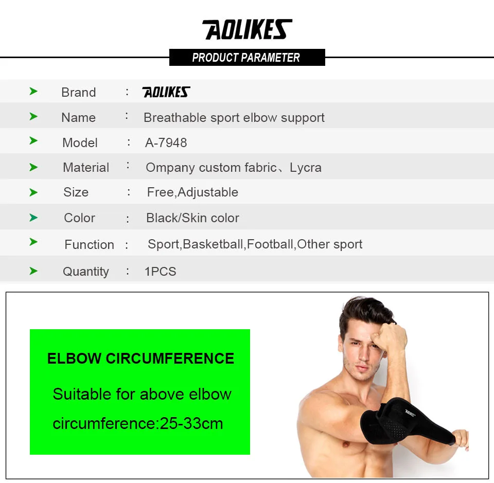 AOLIKES 1PCS Elbow Brace, Reversible Support Wrap for Joint, Arthritis Pain Relief, Tendonitis, Sports Injury Recovery