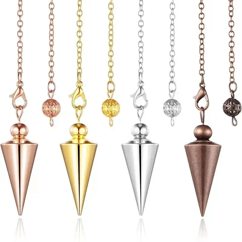 20pcs / Lot Bulk Pendulums Chains with Lobster Claw Wholesale 7 Chakra Stone Bead Charm Chain Only for Pendulum Accessories X037