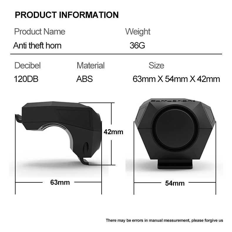 Bike Electric Horn Bell USB Rechargeable Bicycle Handlebar Cycling Alarm Ring Bell 120db Super Loud Horn Anti-theft Bell scooter