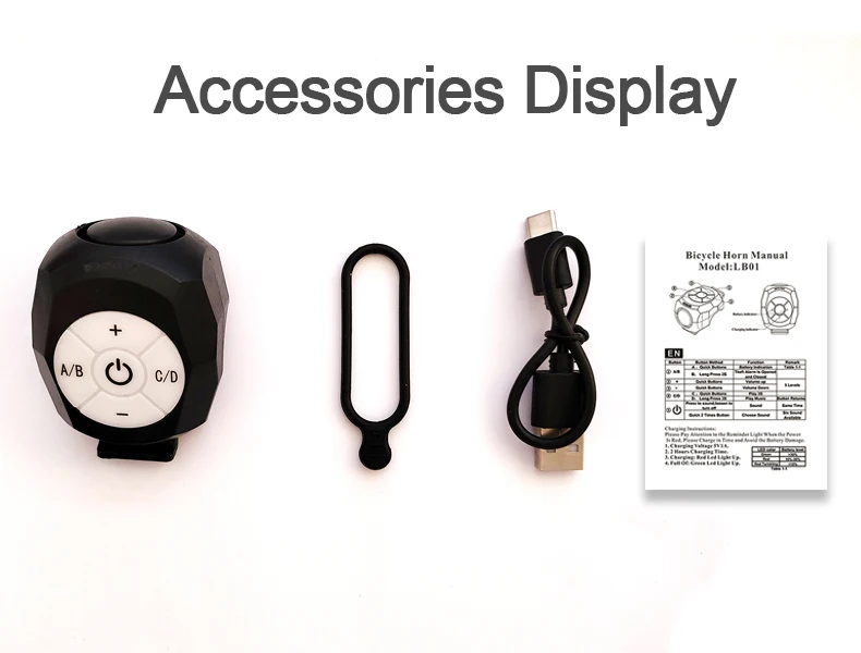 Bike Electric Horn Bell USB Rechargeable Bicycle Handlebar Cycling Alarm Ring Bell 120db Super Loud Horn Anti-theft Bell scooter
