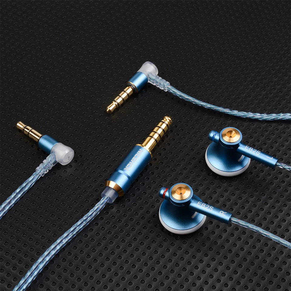 NICEHCK EB2S PRO 3.5/4.4mm Plug Microphone Flat-Head Earbud HIFI Wired Earphone 15.4mm LCP Diaphragm Dynamic Music Vocal Headset