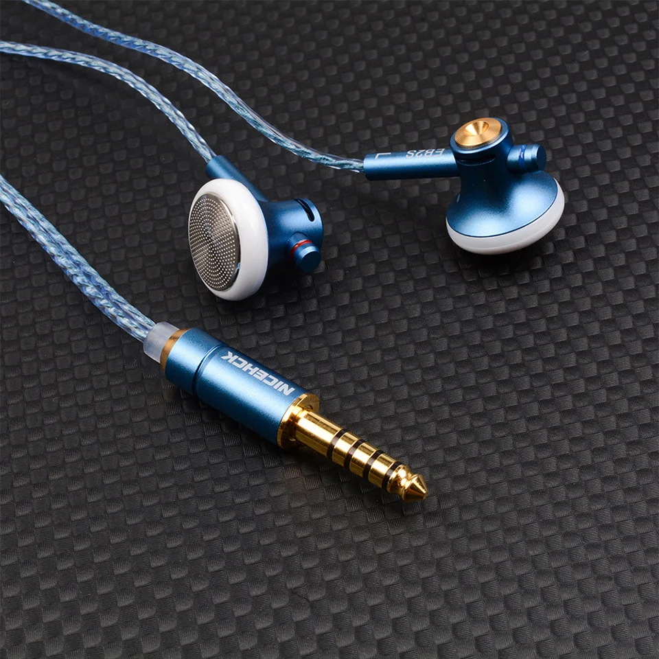 NICEHCK EB2S PRO 3.5/4.4mm Plug Microphone Flat-Head Earbud HIFI Wired Earphone 15.4mm LCP Diaphragm Dynamic Music Vocal Headset