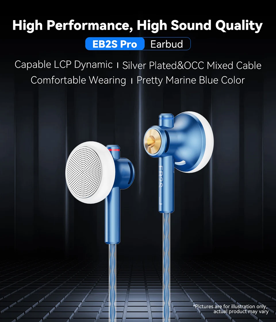NICEHCK EB2S PRO 3.5/4.4mm Plug Microphone Flat-Head Earbud HIFI Wired Earphone 15.4mm LCP Diaphragm Dynamic Music Vocal Headset